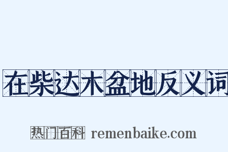 在柴达木盆地反义词是什么意思的图片